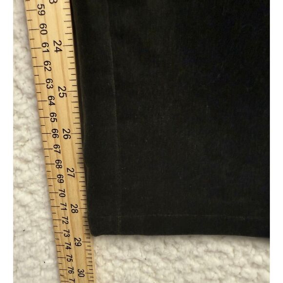 LRL Ralph Lauren Jeans Co Green Velvet Pants Women Stretch Straight Leg Size 4P - Picture 5 of 9